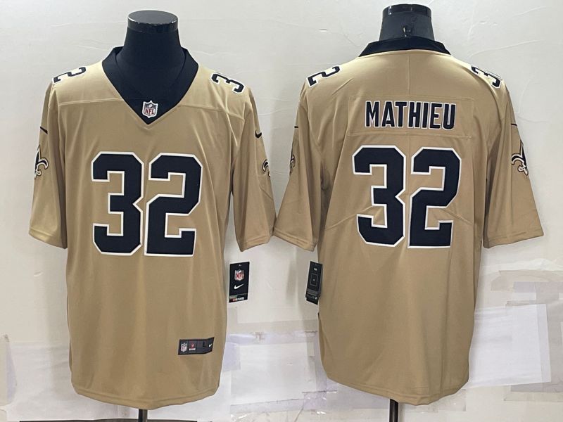 Men New Orleans Saints 32 Mathieu Nike Cream Vapor Untouchable Limited Player NFL Jersey